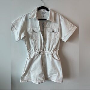 WeWoreWhat NWT White Short Sleeve Romper